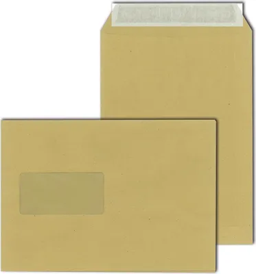 Produktbild von 500 Versandtaschen / DIN C5 / 90g / haftklebend / mit Fenster