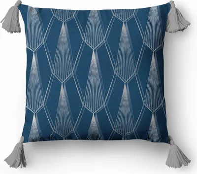 Produktbild von Dekorativer Kissenbezug 45x45 Silbernes Mosaik auf Blau