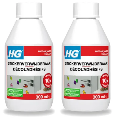 Produktbild von 2 x HG Stickerentferner - zum Entfernen von Aufklebern und Kleberesten - 300 ml - Vorteilspackung - 2 Stücke