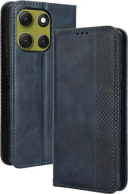 Produktbild von Motorola Moto G86 Hülle - Coverup Vintage Style Klapphülle - Blau