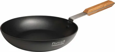 Zdjęcie produktu dla Patelnia do sushi Pinti z powłoką nieprzywierającą, 24 cm – aluminiowa, przystosowana do kuchenek indukcyjnych, z uchwytem imitującym drewno tekowe