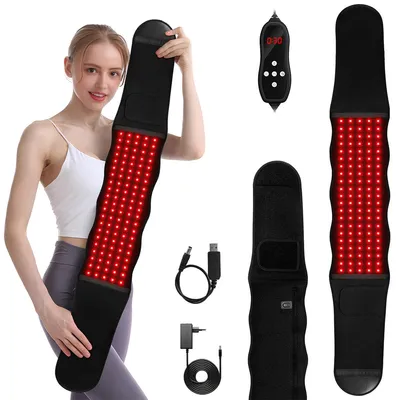 Produktbild von Infrarot Lichttherapie Gürtel, Rotlicht Gerät mit 105 LED Lampen, 660nm & 850nm Nahinfrarot für Muskelentspannung und Wellness Zuhause