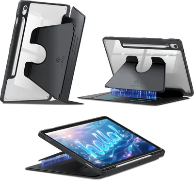 Produktbild von Fintie Hülle für Samsung Galaxy Tab S10 Lite/S10 FE/S9 FE 10.9" & S9 11" Tablet mit Magnetständer, Stoßfeste Schutzhülle mit Multi-Winkel Betrachtung für Horizontal & Vertikal, Schwarz