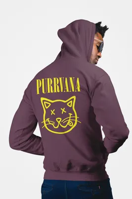 Produktbild von D&B Uni Hoodie ZIPZN00009 Purrvana Braun-Größe M