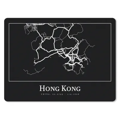 Produktbild von MuchoWow® Mauspad Mousepad Hongkong - Karte - Stadtplan - Routenbeschreibung 40x30 cm - Mousepads - Maus Mat - Pad - Mausunterlage - Anti Rutsch