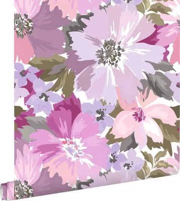 Zdjęcie produktu dla ESTAhome Tapeta kwiaty liliowo fioletowymIoliwkowym 50 x 900 cm