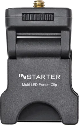 Produktbild von Instarter Feder-Klemmhalterung mit 1/4 Zoll Schraubgewinde zur Befestigung von LED-Leuchten, Kamera Blitz Halterung bis max 350g, Adapter, Klemmstativ Blitzschiene, Max. Klemmbreite 16 mm