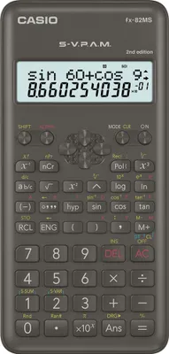 Produktbild von Casio FX-82MS-2 Wissenschaftlicher Taschenrechner, Batteriebetrieb, grau