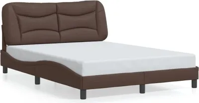 Produktbild von vidaXL Bettgestell ohne Matratze "Hvar" Braun 140x190 cm Kunstleder