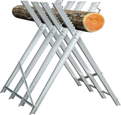 Produktbild von TolleTour Sawhorse Reťazová píla Skladací kovový pílový kôň na drevo 150KG Zúbkovanie Drevené pracovné kone