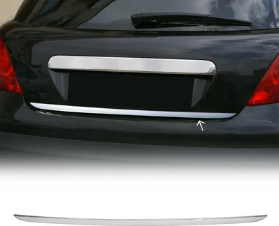 Obrázok produktu pre Zadná lišta batožinového priestoru pre Peugeot 207 2006-2015 spodná chrómová nerezová oceľ