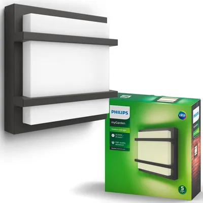 Produktbild von Philips LED Außenwandleuchte Petronia anthrazit warmweiß