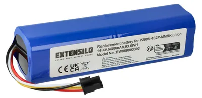 Produktbild von EXTENSILO Akku kompatibel mit Dreame X40 Master, Z10 Pro, W10 Pro, X20 Pro, X30 Ultra Saugroboter (6400 mAh, 14,4 V, Li-Ion)
