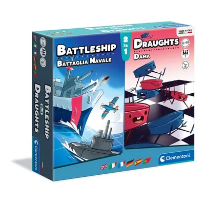 Produktbild von Clementoni Battleship + Draughts Brettspiel Bildend