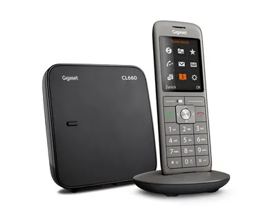 Image de Gigaset B07CPBXLXS Téléphone sans fil Cl660 Dect Gap ID Call Mains libres noir