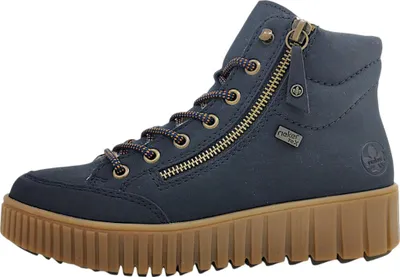 Produktbild von Rieker Damenschuhe Stiefel Schnürer Schnürstiefel Blau Freizeit, Schuhgröße:42 EU