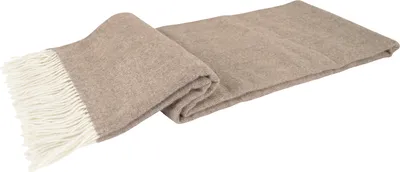 Produktbild von Wolldecke Premium Decke 140 x 200 cm braun als warme Tagesdecke und edles Plaid aus 100 % Wolle