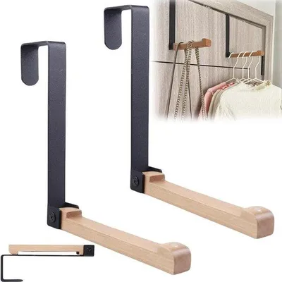 Obrázek produktu pro Sada věšáků, 2 kusy, černá, kovová.