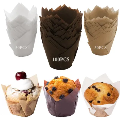 Papier-Muffinförmchen 200 Stück, 3 Farben, rund, 220 °C backofenfest