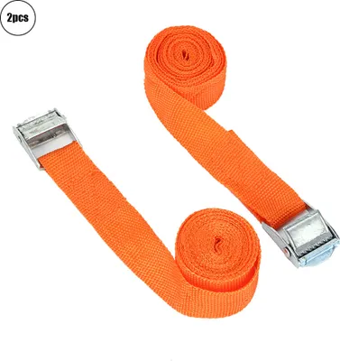 Image de 2Pcs Sangles d'arrimage à cliquet tendeur pour la traction des véhicules (1" 2.5m)