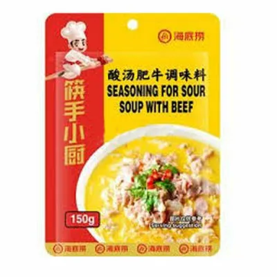 Produktbild von 150g Gewürzmischung für suare Suppe HAIDILAO Seasoning for Sour Soup with Beef