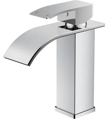 Productafbeelding van Douchekraan, badkraan, watervaluitloop, wastafelmengkraan, éénhendelmengkraan, uitloophoogte 110 mm, chroom