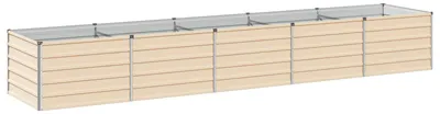 Productafbeelding van Verhoogde tuinbak voor de tuin, Elfenbein, 400 x 80 x 55 cm