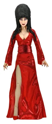 Immagine prodotto di Elvira, Mistress of the Dark Figura d'azione vestita di rosso, spavento e buu 20 cm