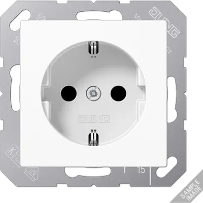 Produktbild von Jung CD1520PLWW Zentralplatte f.SCHUKO Steckdose