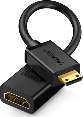 Produktbild von Ugreen adapterkabel HDMI (Buchse) - mini HDMI (Stecker) 4K 60 Hz Ethernet HEC ARC Audio 32 Kanle 22 cm schwarz (20137)