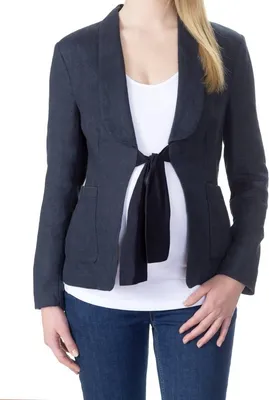 Obrázek produktu pro Těhotenská bunda na knoflíky námořnická modrá - Styl a pohodlí