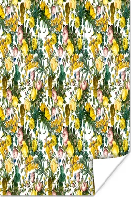 Produktbild von MuchoWow® Poster Rosen - Sonnenblume - Gelb - Blumen 60x90 cm - Wanddekoration