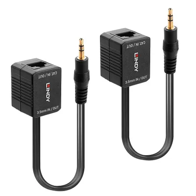 Image de Prolongateur audio stéréo Cat.5/6 100m 3.5mm