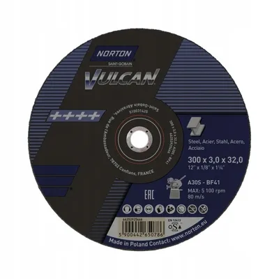 Obrázek produktu pro Kotouč NORTON Vulcan A 300x3,0x32 A30S-BF41, řezný na kov a nerez