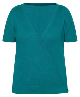 Image de Pull en maille pour femme EVERA - Bleu pétrole, XL