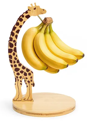 Bananenhalter aus Bambus, Giraffenform, 18x18x30 cm