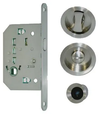Image de Kit pour porte coulissante inox condamnation - NI 015