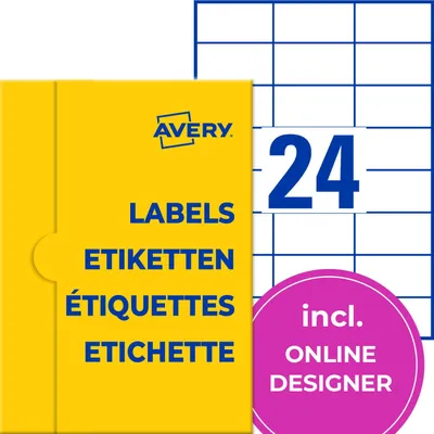 Produktbild von AVERY Zweckform P3475-500 Adressaufkleber (12.000 Klebeetiketten, 70x36mm auf A4