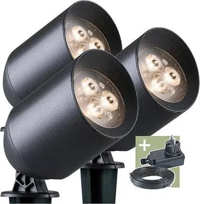 Immagine prodotto di Ludeco - Stig - Faretto - Set di 3 - 12 V - 150 lm - 1,5 W - Bianco caldo