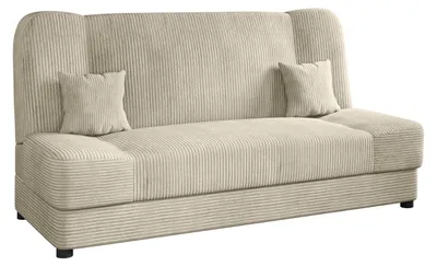 Produktbild von MIRJAN24 Schlafsofa Jonas Cord, Schlaffunktion und Bettkasten, Stilvoll Polstersofa (Farbe: Poso 100)