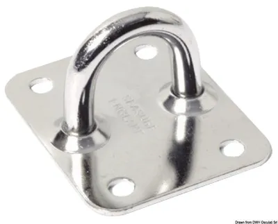 Immagine prodotto di Piastra ad occhiello in acciaio VA 50x40 mm, 1 pezzo