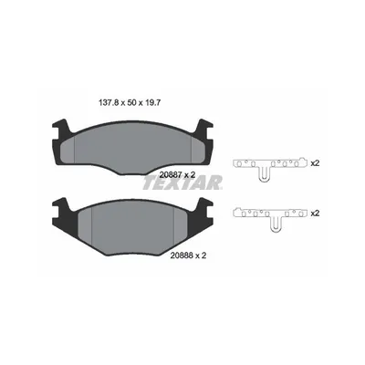 Produktbild von Textar Bremsbeläge vorne für Seat Cordoba Ibiza Toledo VW Caddy Golf Scirocco