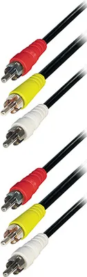 Produktbild von Transmedia Verbindungskabel; 3x Cinchstecker auf 3x Cinchstecker, 3,0 m, V 12-3