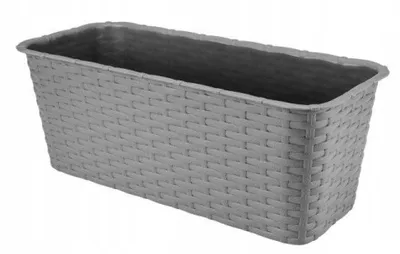 Produktbild von Balkonkasten grau Rattan 40 cm