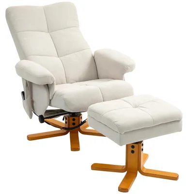 Produktbild von HOMCOM Relaxsessel Massagesessel mit Hocker Fernsehsessel mit Liegefunktion