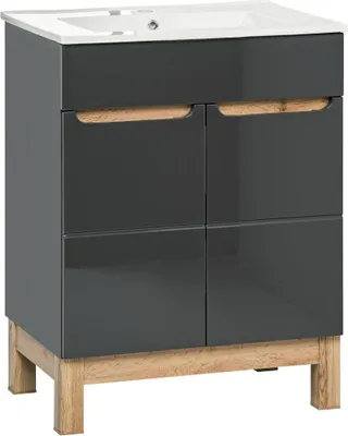 Zdjęcie produktu dla Umywalka ceramiczna Szafka podumywalkowa Umywalki łazienkowe 60 cm