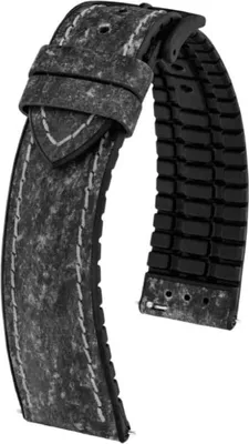 Produktbild von Hirsch Stone L dunkelgrauer Lederarmband 20 mm 0925044050-5-20