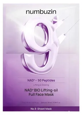 Obrázek produktu pro Numbuzin No. 9 NAD Bio Lifting Full Cover Facial Mask 48 ml - liftingová pleťová maska
