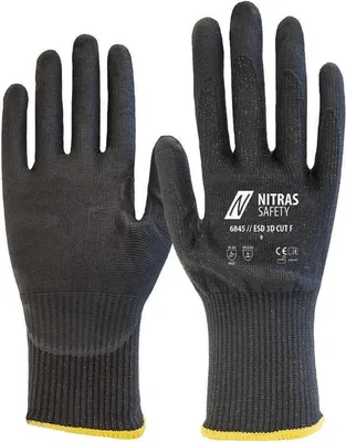 Produktbild von Arbeitshandschuhe | 10 Paar Nitras ESD 3D CUT F Schnittschutzhandschuhe | Gr.10