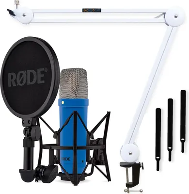 Obrázok produktu pre Rode NT1 Signature Cobalt Blue mikrofón s kĺbovým ramenom biely